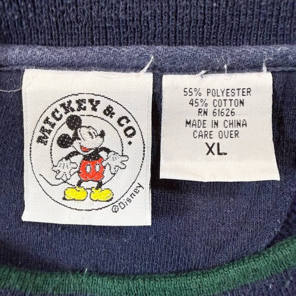 Disney Mickey Navy Crewneck Sweater vintage unisex - Picture 4 of 9
